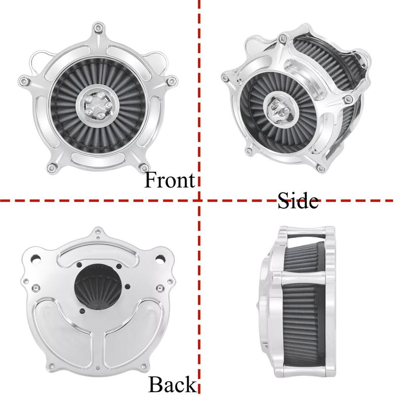 Motorcycles Turbine Air Cleaner Intake Filter Chrome For Harley Sportster XL Touring Softail Dyna EVO & Twin Cam Fatboy FXDLS