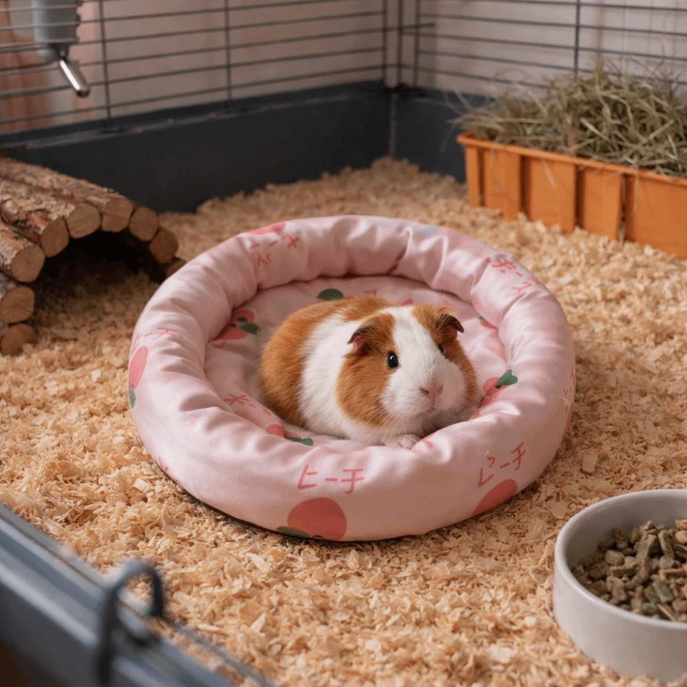 Breathable Hamster Nest Mat Round Guinea Pig Bed Small Pet Litter Mat  for Guinea Pig Rabbit