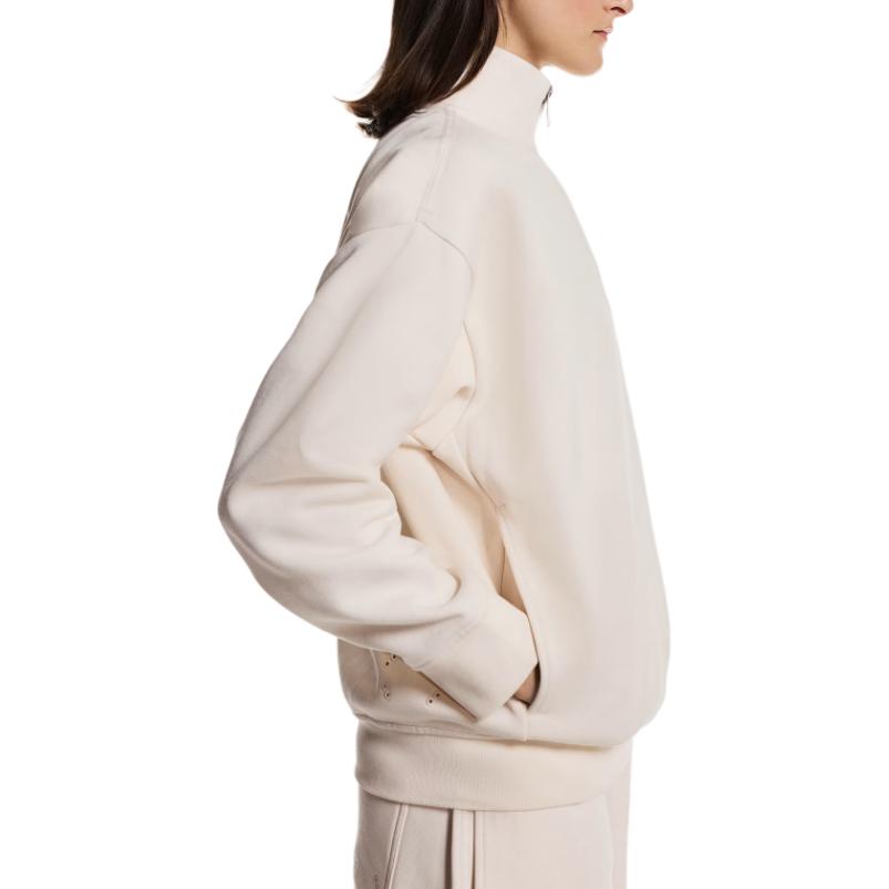 On Thick High Neck Drop Shoulder Half Zip Lg Sleeve Sweatshirt Women tops 1WG11144357