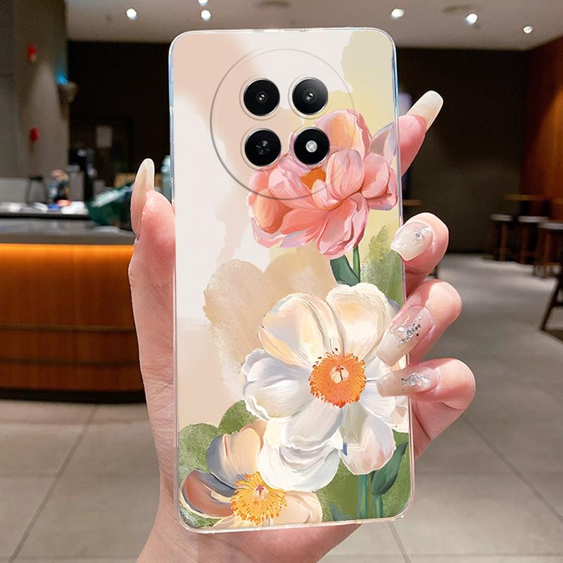 Phone Case For Realme 12 5G 12X 5G 13 5G C65 Protective Cases Realme Narzo N65 70X Capa Flower Butterfly Soft Silicone TPU Cover