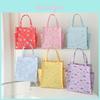 Cartoon Bento Box Bag With Side Pocket Oxford Fabric Multiuse For Kids And Teens