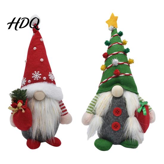 Christmas Faceless Gnome Dolls Plush Figurines Santa Stuffed Cloth Dolls Standing Figurines Scandinavian Elf Tabletop Ornaments Holiday Home Office
