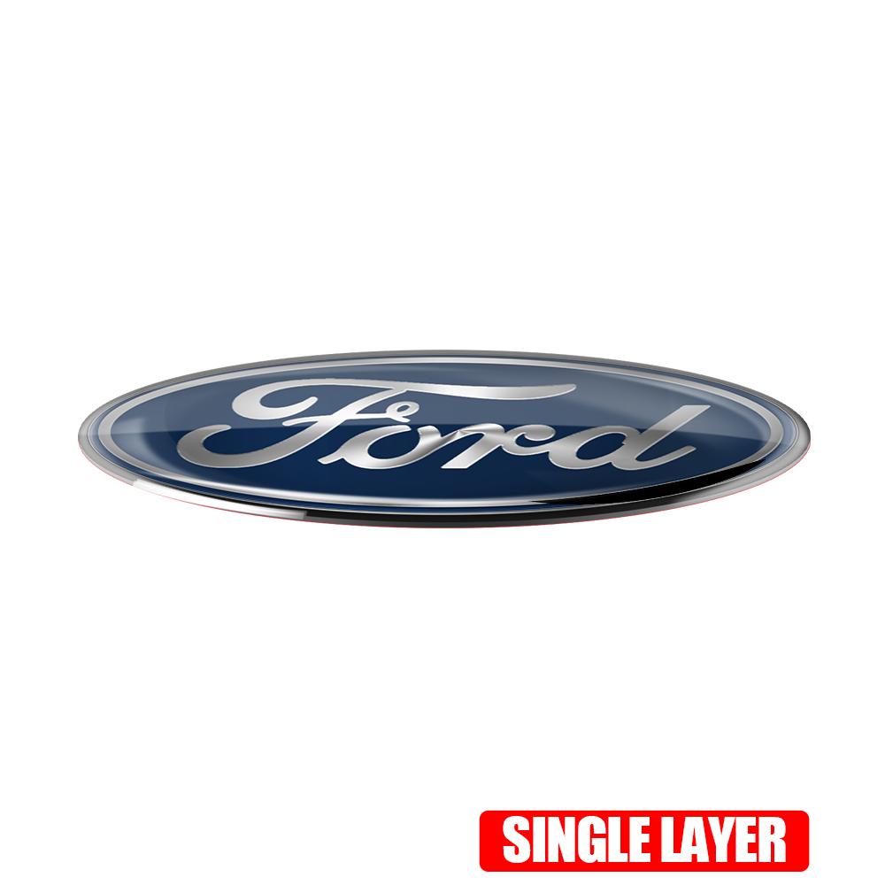 BBBM3 Car Aluminum Alloy Logo Sticker Body Rear Trunk Stickers For Ford Focus Edge Fiesta EcoSport Escort Ranger Fusion Mondeo Mustang