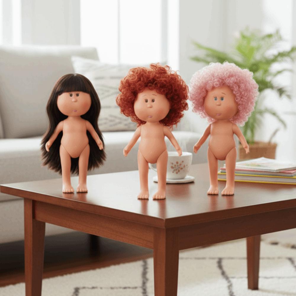 Dark Skin Mia Potato Dolls Dress Up Action Figure Body 24cm Bean Eye Vinyl Doll  Children Gift