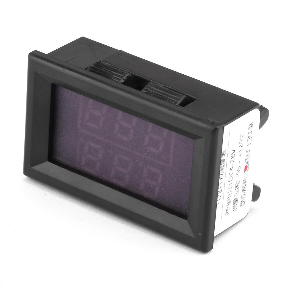 LED Dual Display Digital Thermometer DC 4-28V Temperature Meter NTC Waterproof Probe Temperature Sensor For Car Refrigerator