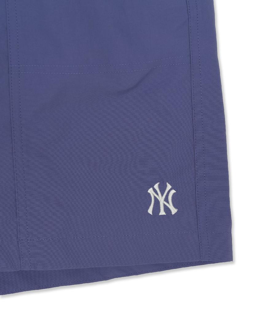 Emelbi Basic Small Logo Cotton Touch Woven Ankle Shorts Ny (D.Purple)