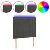 VidaXL LED Headboard Bedroom Furniture Single Bed Accessory Headboard Bed Frame Interior Dark Grey 3122693