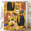 Cute Animal Cartoon Printed Shower Curtain Waterproof Bath Decoration Home Accessories For Bathroom Decor Wall Hanging Tapes