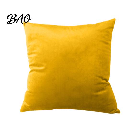 Fluff Treated Pillowcase Solid Color Velvet Pillow Cover, Soft Plush Throw Case, 17.7x17.7 Inch Office Cover Smooth Cushion for Sofa, Bed, Office,
