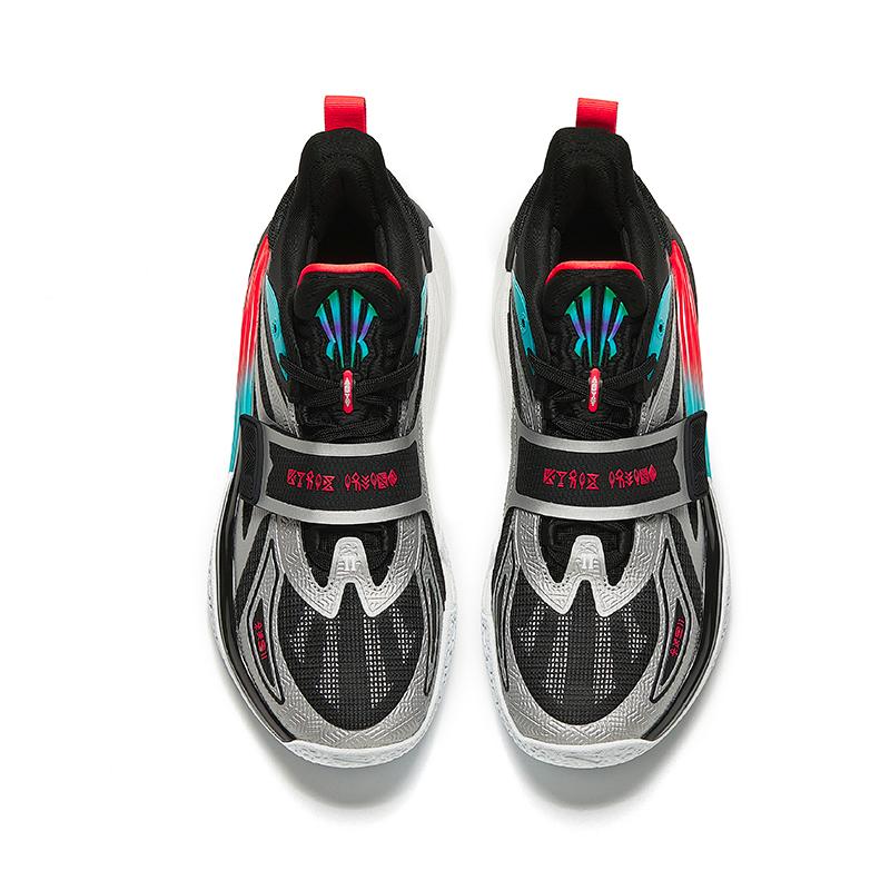 Anta Kai 1 Kyrie 1 Offensive Kaleidoscope Cushioning Anti-Slip Low-Top Basketball Shoes Men Sneaker Black Silver 112431102S-4