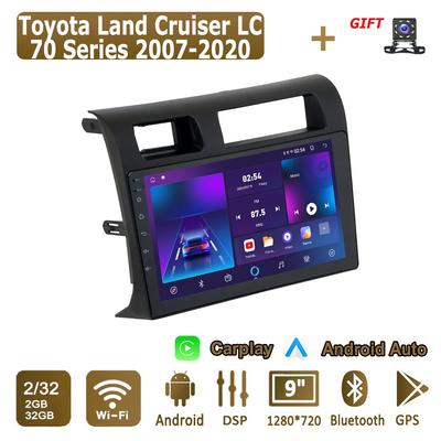 Android autorádio s Carplay pro Toyota Land Cruiser LC 70 Series 2007-2020 Multimediální přehrávač Hlavní jednotka Stereo GPS Navigace BT WIFI 2+32GB
