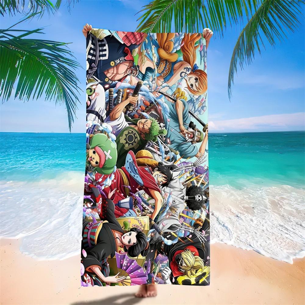 New Anime Character Printed Microfiber Beach Towel Quick Dry Water Absorbent Bath Towel