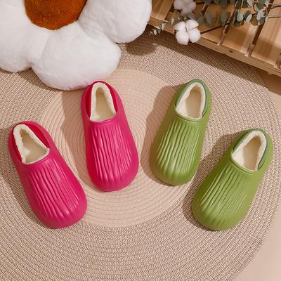 Baotou Waterproof Slippers, Home Cotton Shoes, Women's Anti-slip Couple