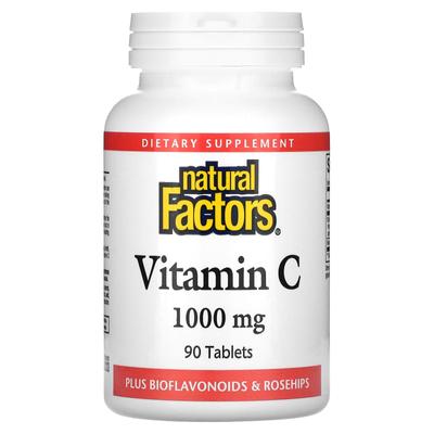 Vitamin C, Plus Bioflavonoide & Hagebutten, 1.000 mg, 90 Tabletten