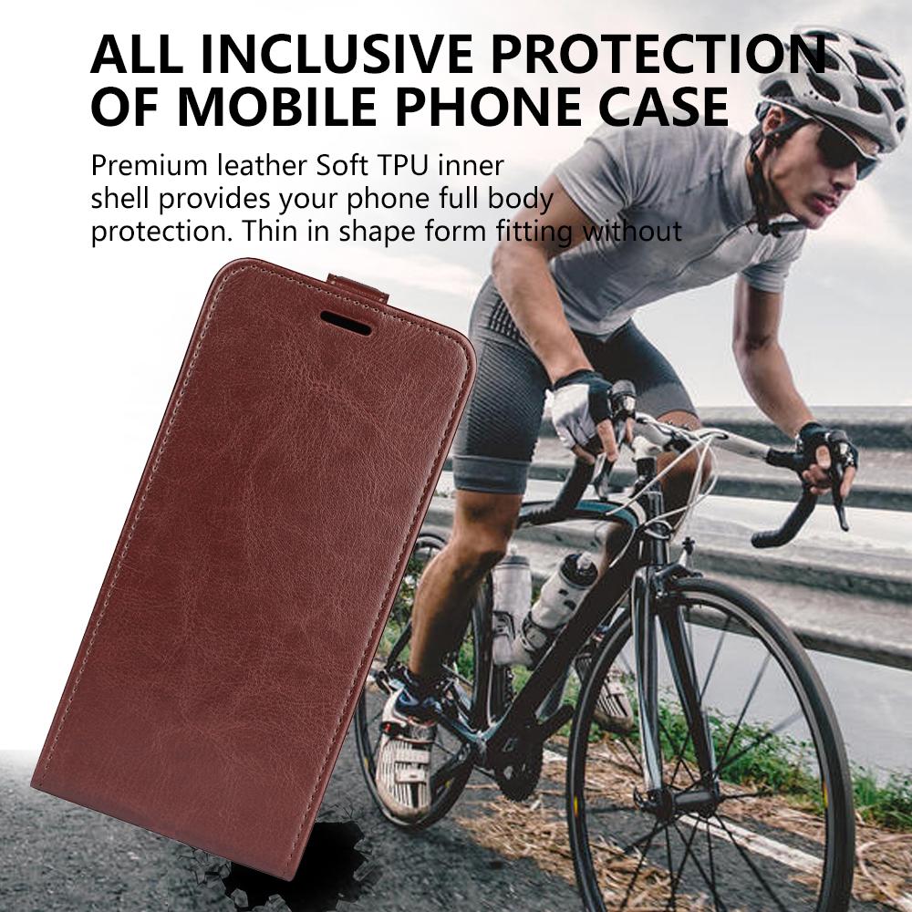 For Motorola Moto G13 4G/G23 4G Vertical Flip PU Leather Cover Crazy Horse Texture Shockproof Card Holder Phone Case