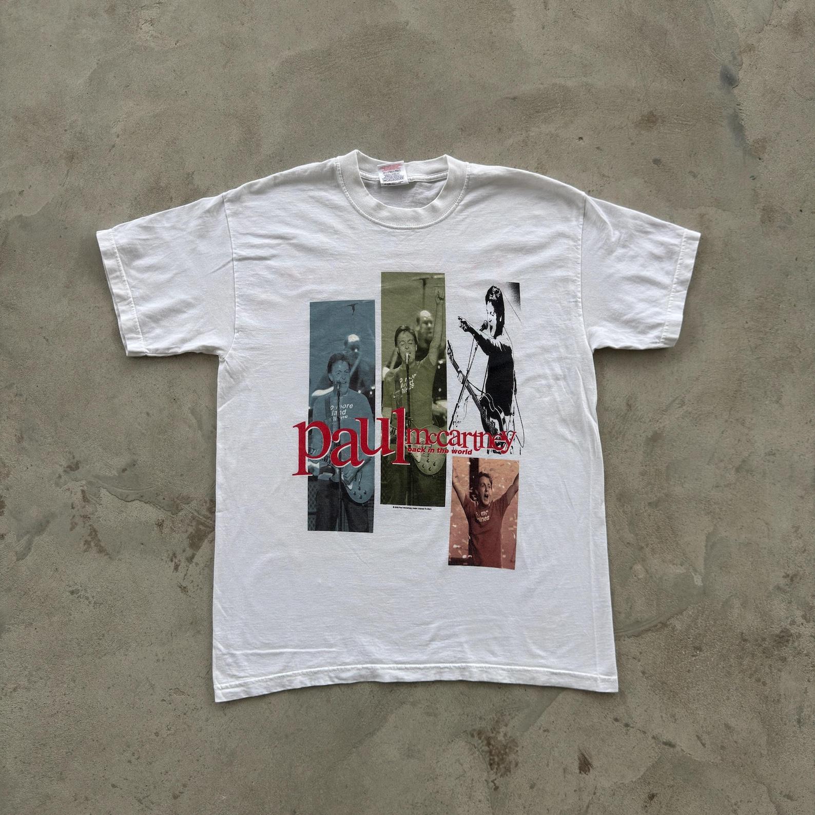Винтажная футболка Paul McCartney Back In The World Tour Белая футболка Beatles Размер M 2XL