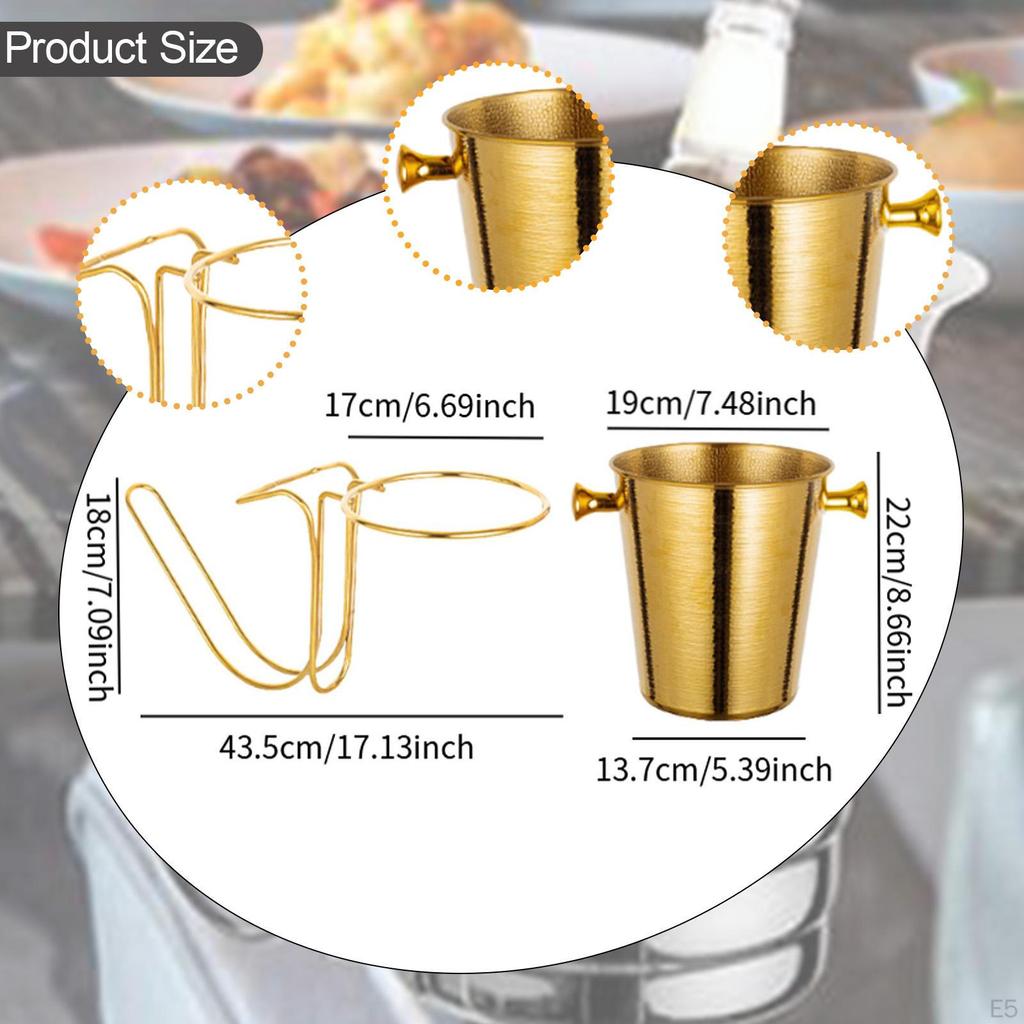 Desktop Ice Bucket Holder, Universal Wine Rack, Heavy Duty for BBQ, Travel, Outdoor Cooking,