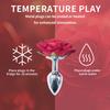 Rose Flower Shaped Metal Anal Plug Prostate Massager G-point Climax Stimulator Butt Plug Anal Trainer for Couples Men Women 18+