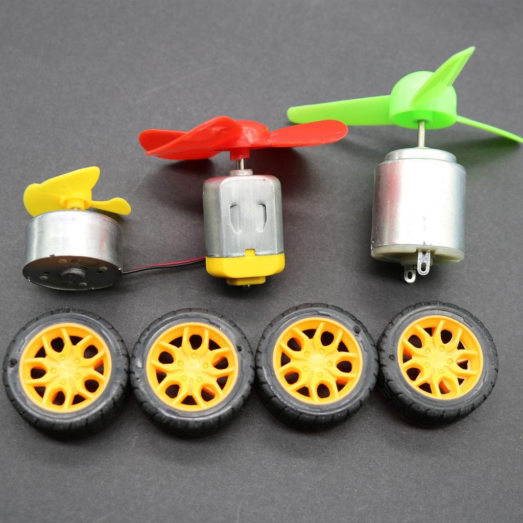 141Pcs DC Motor Kit Electric Mini Motor with Plastic Gears Motor Mounting Bracket Shaft Propeller for DIY Science Projects