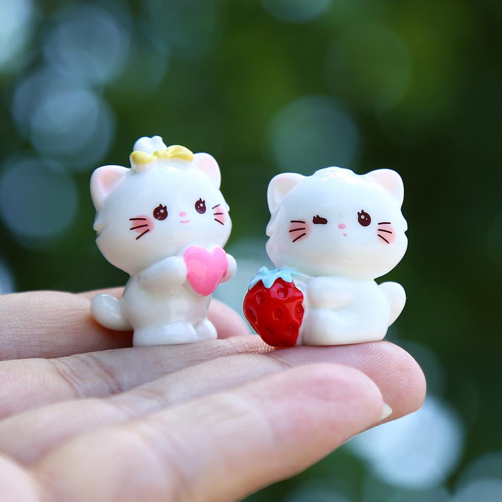 Resin Cat Miniature Collectible Figurine With Diy Landscape Decor For Kids And Adults