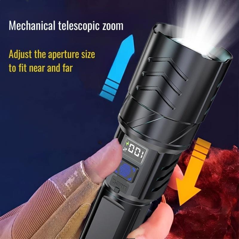 Strong Light Rechargeable Flashlight Ultra Long Life Outdoor Emergency Lighting