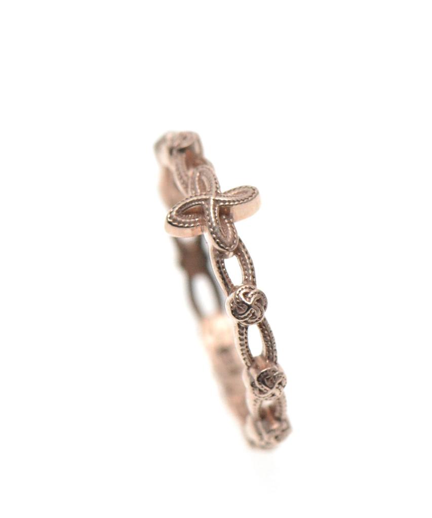 Vivus Rosette Rose Gold Silver Ring