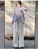 Milk Puff Women's High Waist Wide Leg Sports Pants - Slimming Lazy Style (Spring/Autumn 2026)