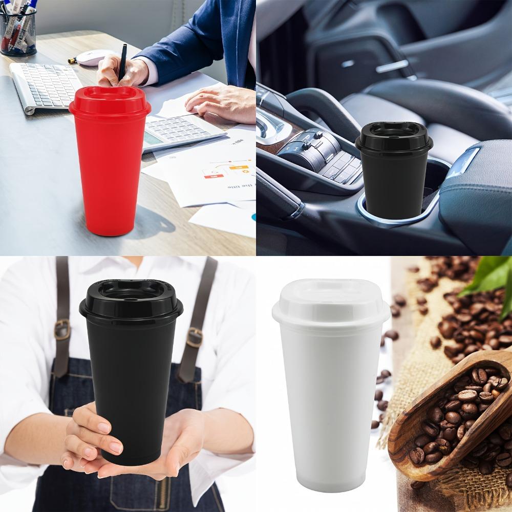 5pcs Reusable Coffee Cup 16 Oz Milktea Cup Drinkware Coffee Mug Office