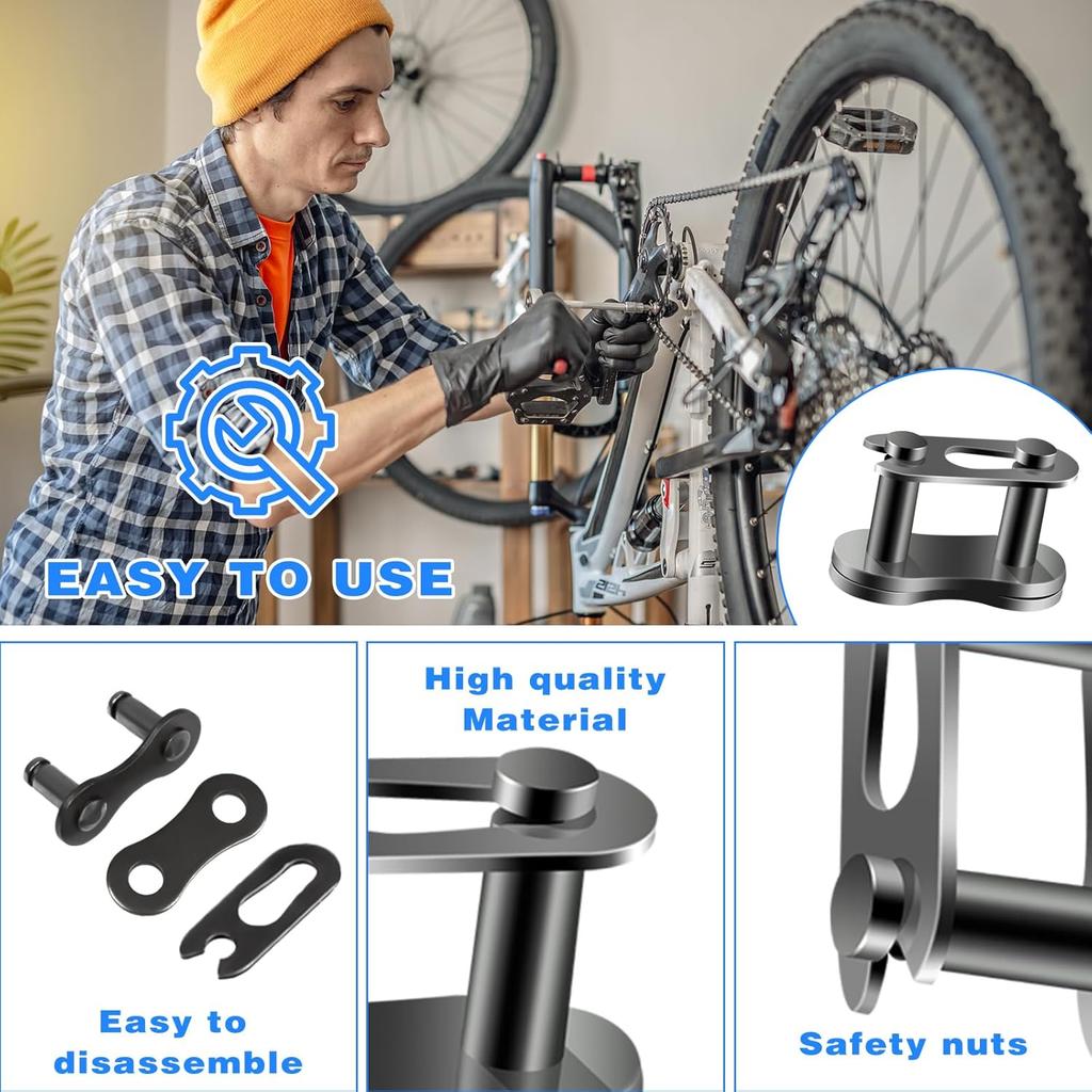 8 Pcs 420 Chain Master Links, Motorcycle Chain Connector, Master Link Replacement For 50Cc-125Cc ATV Quad 4 Wheeler Pocket Bike