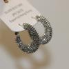 Personalized round hollow earrings fashion cold wind earrings high sense light luxury versatile earrings