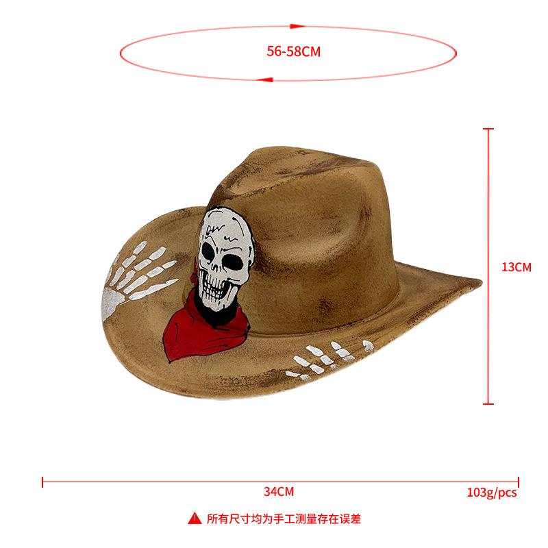 Halloween Hat Party Hand-painted Colorful Dance Performance Halloween Proms Christmas Cowboy Hats