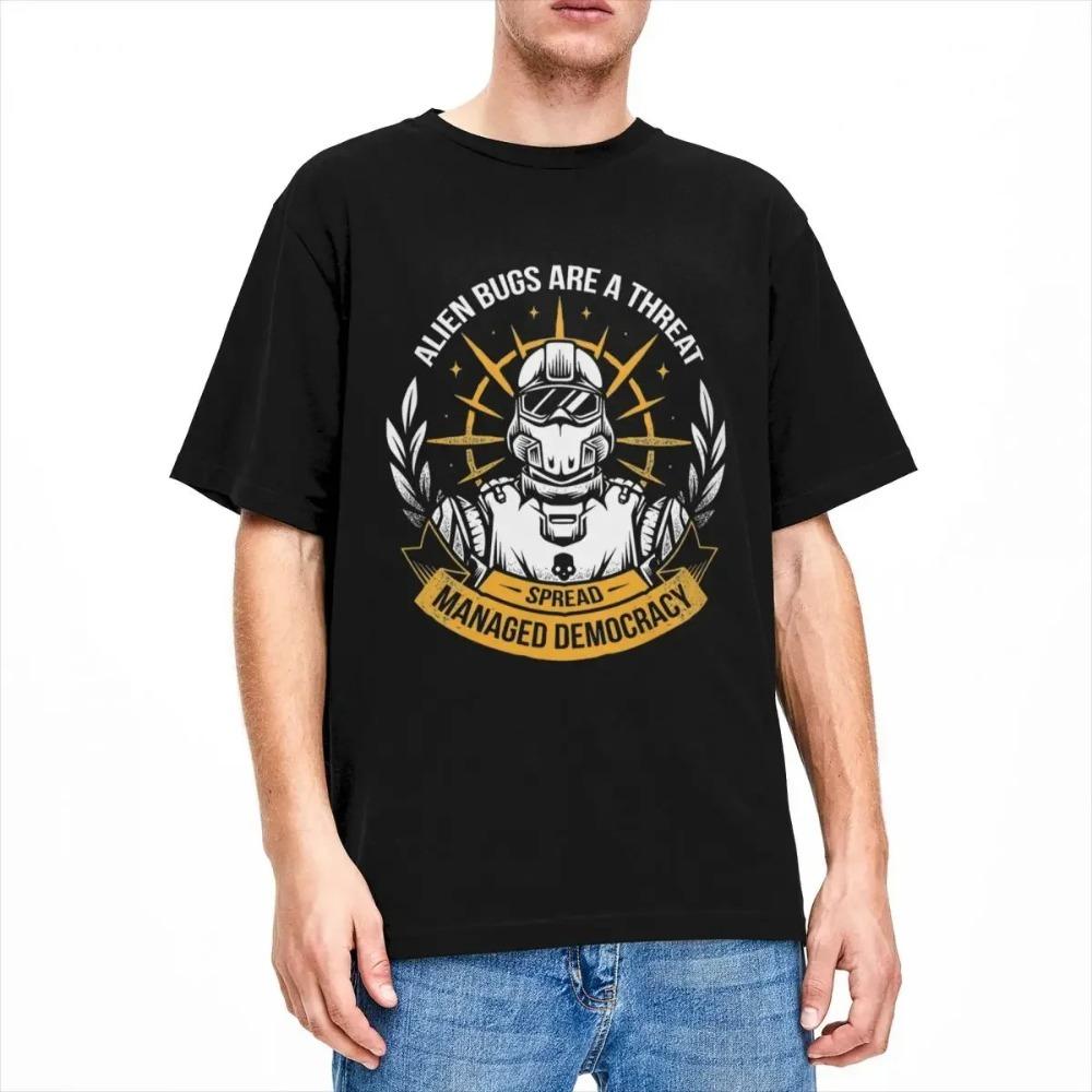 Men Women's Spread Democracy Helldivers 2 T Shirts Accessories New Video Game  Tops T-shirt Unique Tee Shirt Summer
