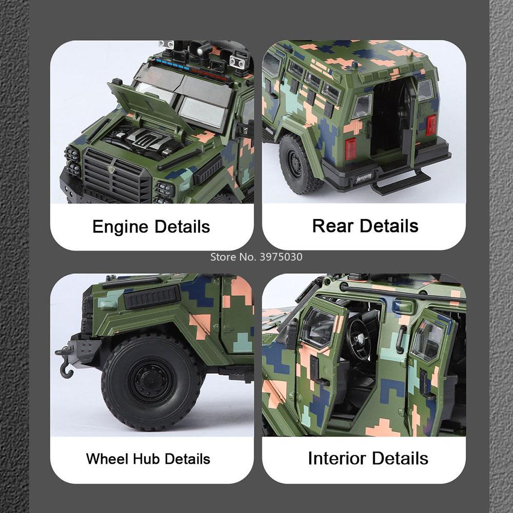 1:24 Alloy Sabertooth Model Police Cars Diecast Toy Wheels Turned Miniature Vehicle Wheel Pull Back Car For Child Festival Gifts