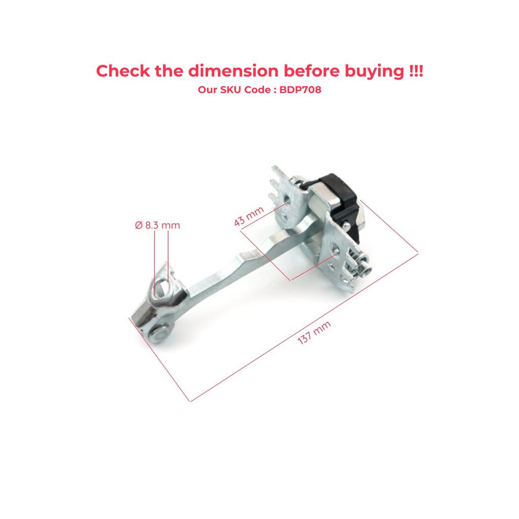 BDP708 Front Left OR Right Door Catch Hinge Brake Stop Check Strap Limiter for Renault Fluence Megane MK3 4/5 Door 824310007R