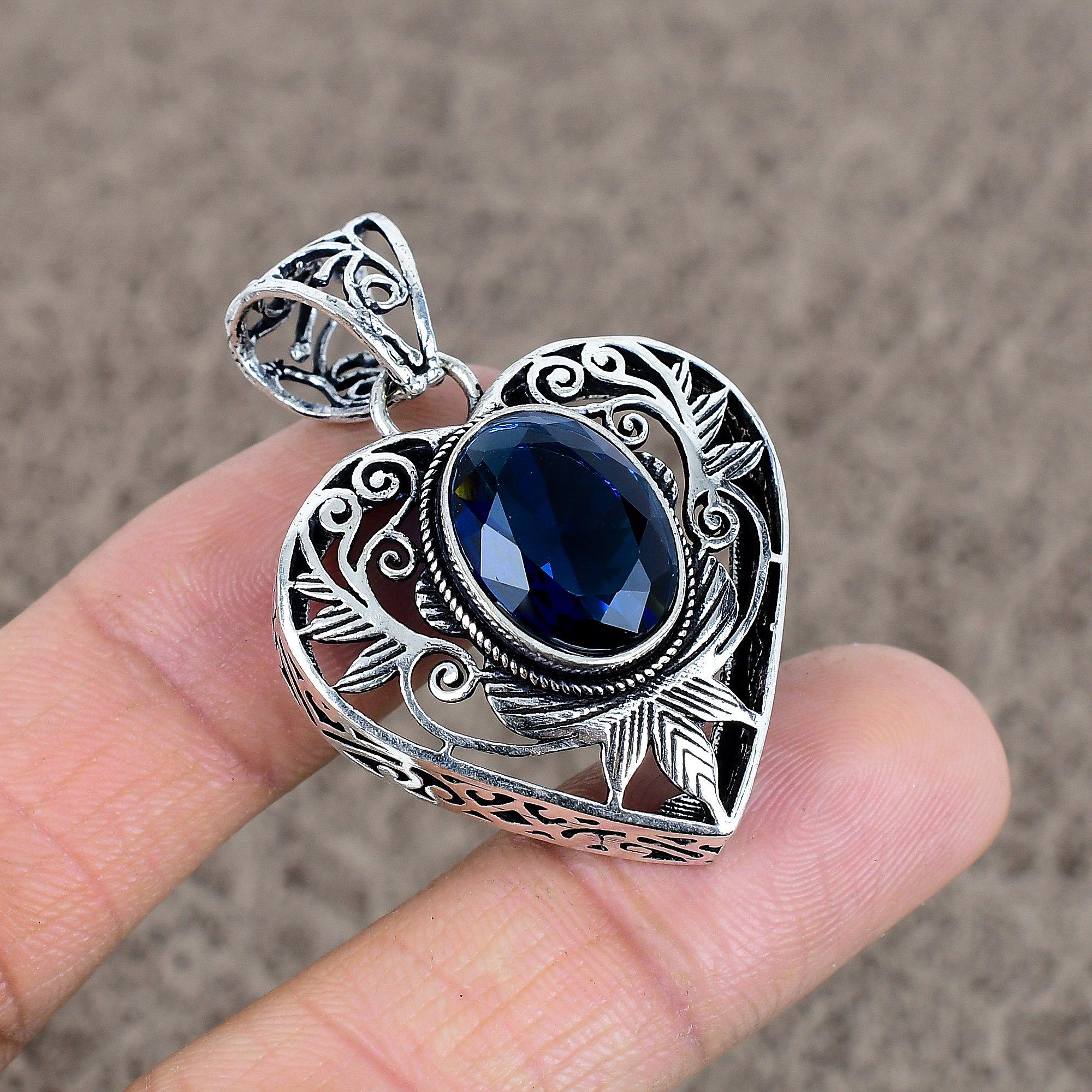 

Iolite Quartz Gemstone Handmade 925 Sterling Silver Jewelry Pendant 1.77 KKG-40