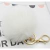 Adorable Cute Soft Rabbit Fur Ball Plush Key Chain For Bags And Car Accessories