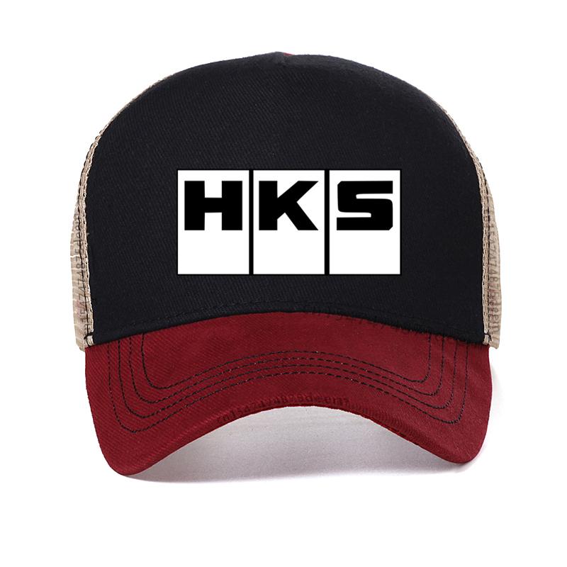 

Limited HKS Power and Sportser Performance Turbo Baseball Cap unisex Summer Mesh breathable Trucker hats Adjustable красный