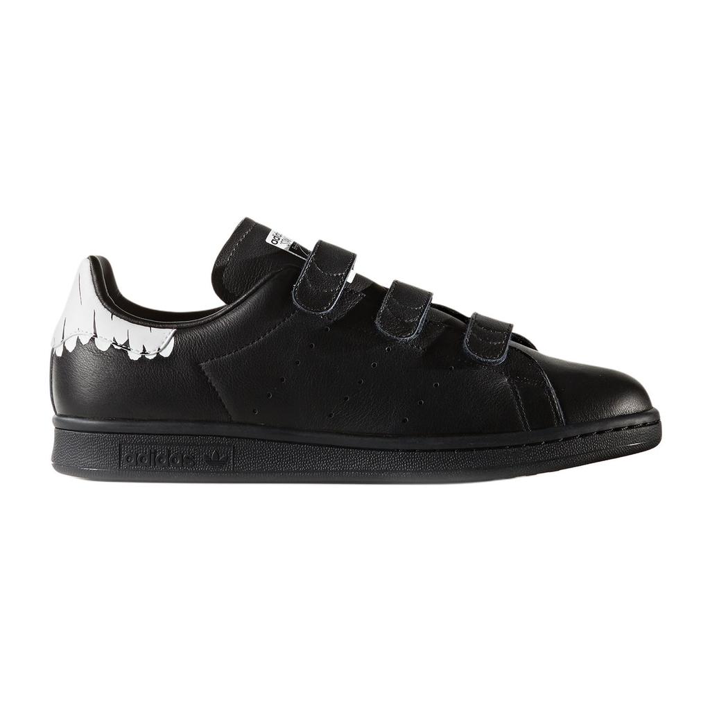 Adidas Originals Stan Smith Comfort Trendy Comfortable Slip-Resistant Durable Low-Top Casual Shoes Women Sneaker Black BY2974