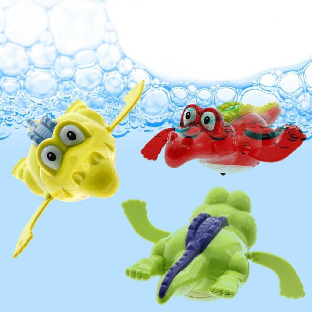 Cute Turtle/Crocodile/Shark Swim Animal Wind-up Chain Clockwork Kid Bathing Toy