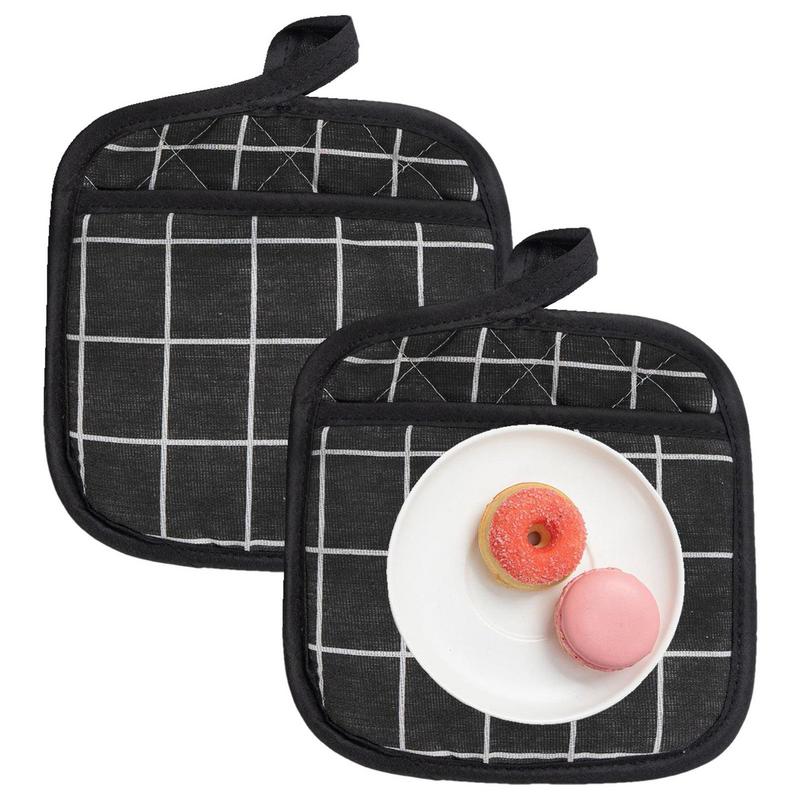 Kitchen Potholders Pad And Stove Oven Gloves Heat Resistant Thermal Anti-heat Take  Pot Cooking Baking Gloves Insulation Pad