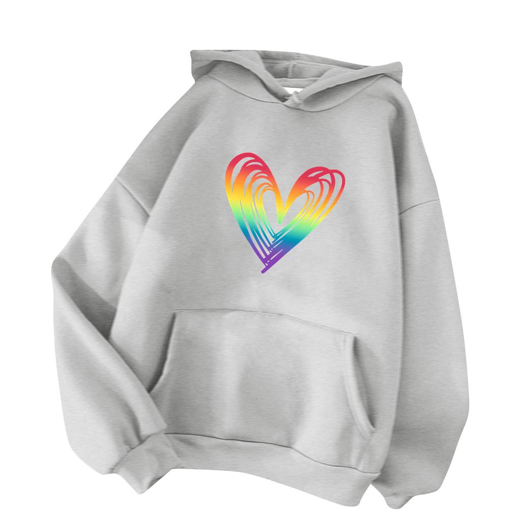 Modisches, lässiges Kapuzen-Sweatshirt für Damen, langärmelig