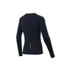 Li Ning Running Series Solid Color Logo Print Round Neck Long Sleeve T-Shirt Women Tops Black ATLS078-1