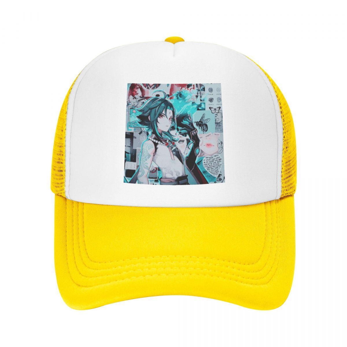 

Крутая шляпа дальнобойщика Kaeya Genshin Impact WoUnisex, унисекс, персонализированная регулируемая бейсбольная кепка для взрослых с аниме-игрой, летние шапки, кепки Snapback Trucker Hat