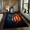 "Fiery Shield and Water Splash Pattern Carpet for Living Room Decor" Suitable for use as an anti-slip for living room bedroom sofas
