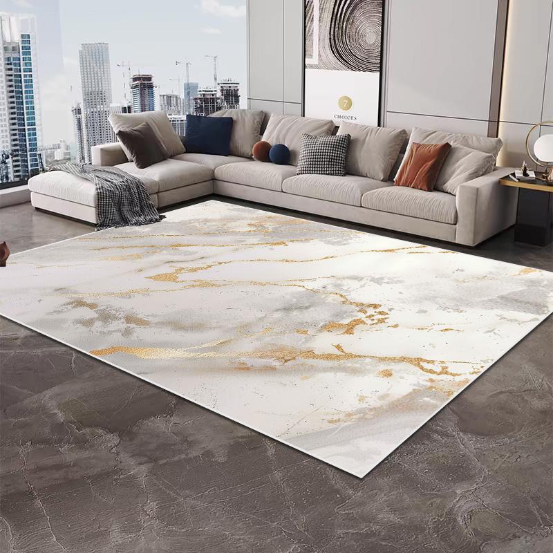 Nordic Art Style Home Decor Large Area Rugs Washable Carpet for Living Room Marble Pattern Bedroom Bedside Soft Mats Alfombra 