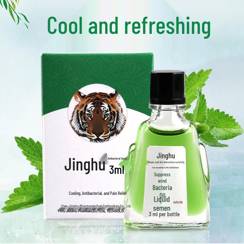 Jinghu Wind Oil Roll-On - 3/6/12ml Tiger Head Cooling Oil Refreshing Formula