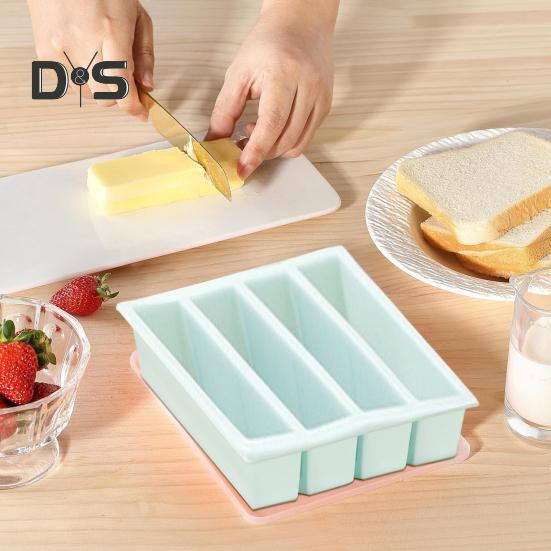Silicone Butter Mold Tray with Lid Large Butter Maker Non-Stick Butter Tray for Brownies Homemade Herbed Garlic Butter