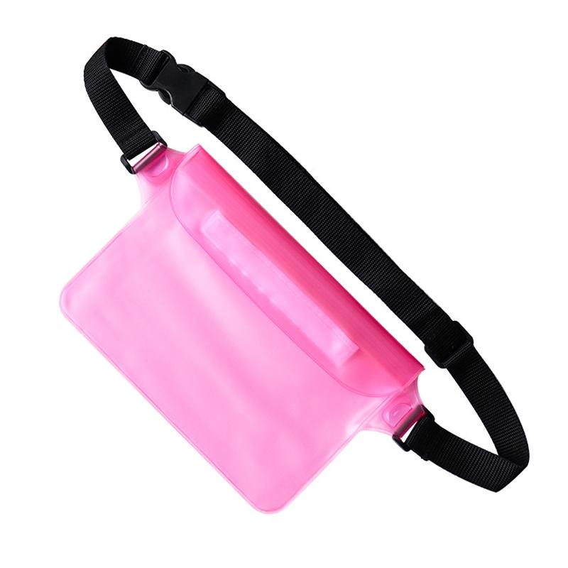 Waterproof Bag Hold ID's Credit Cards Keys Cell Phone Underwater Pouch Waist Pack Fanny Swimming Beach Dry Pouch Case