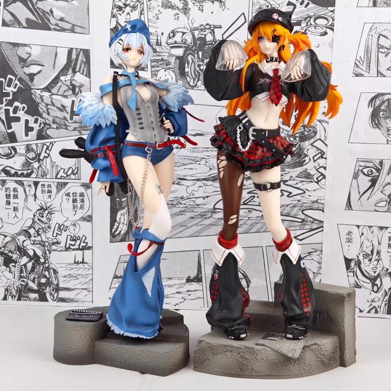 33cm Mengyaxiang Studio EVA Asuka Rei Ayanami Rock Band Action Figures Anime Girl Figure Collect Model Ornament Toy Boy Gifts