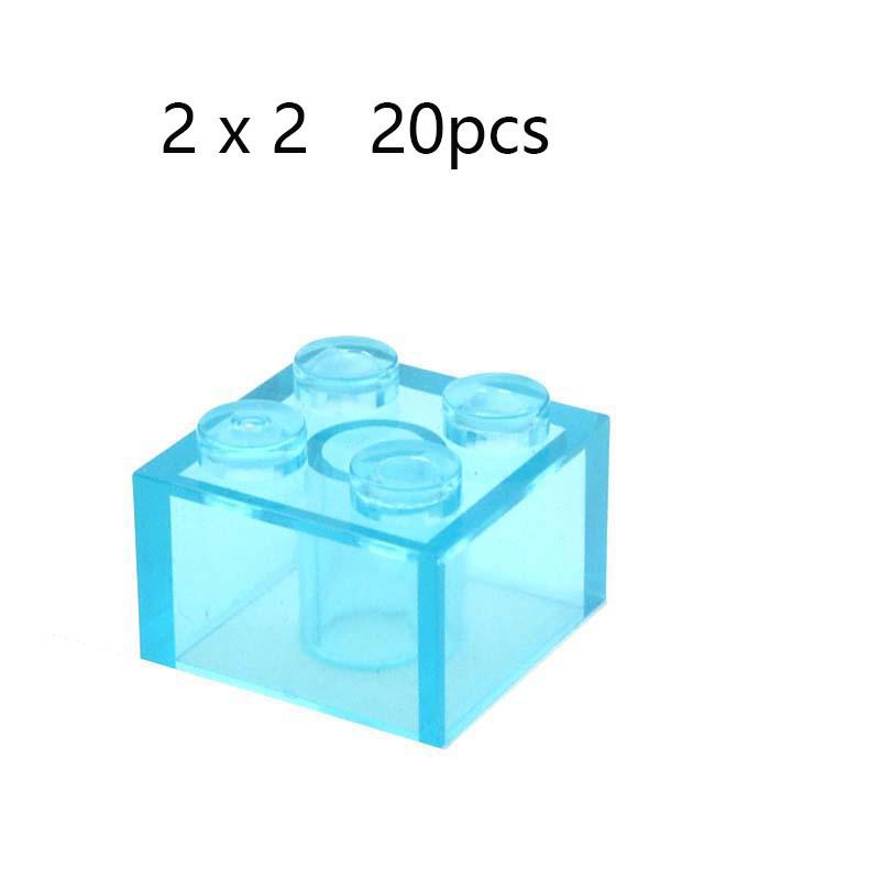 

Классические строительные блоки DIY, детали, прозрачные синие прозрачные фигурки, кирпичи, развивающие творческие игрушки для детей 1x1 1x2 2x2 2x4